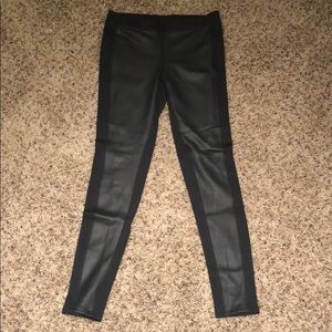 Express Faux Leather Front Panel Leggings